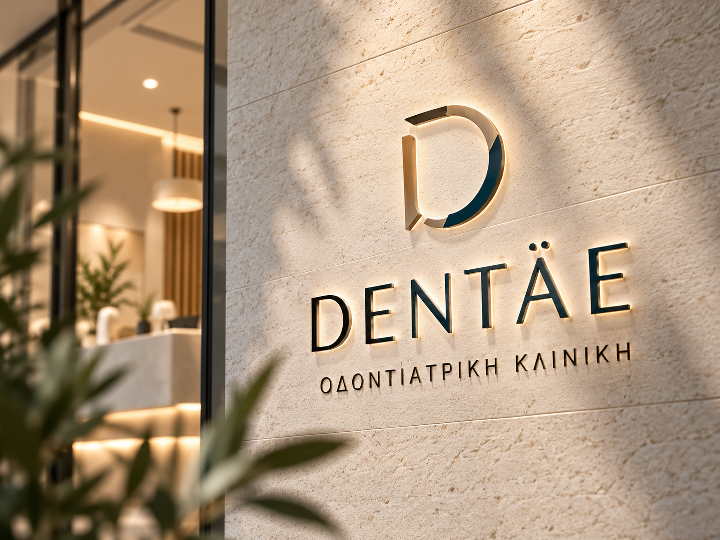 DENTAE concept visual: dental clinic signage